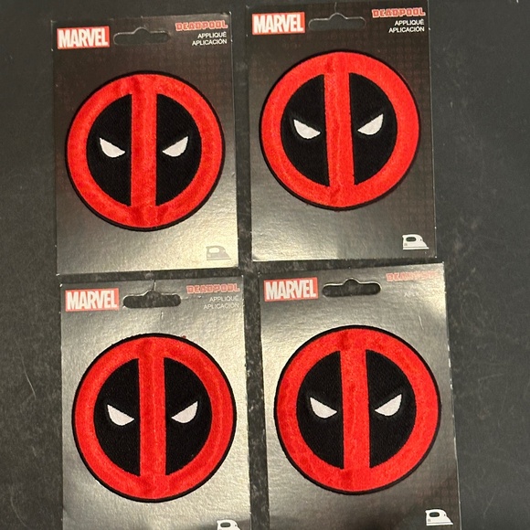 4 Deadpool Marvel Embroidered Iron On Applique - Picture 1 of 1